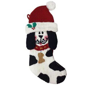 Rug Hook Hooked Dalmatian Dog Puppy Christmas Stocking 3D Latch Hook Plush